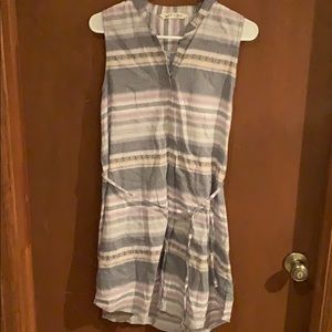 Linen summer button down dress
